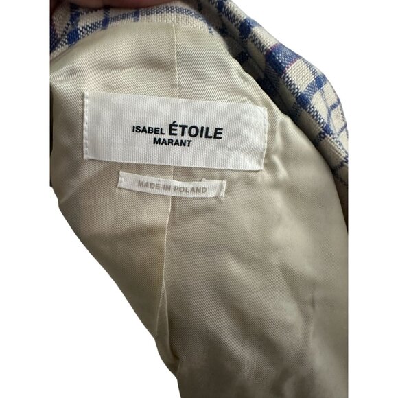 ISABEL MARANT Etoile Plaid Sleeveless Blazer Vest Size 40 / US 10 - Picture 10 of 11